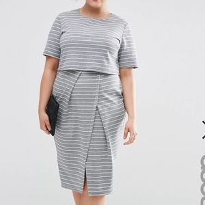 ASOS CURVE Double Layer Wiggle Dress
